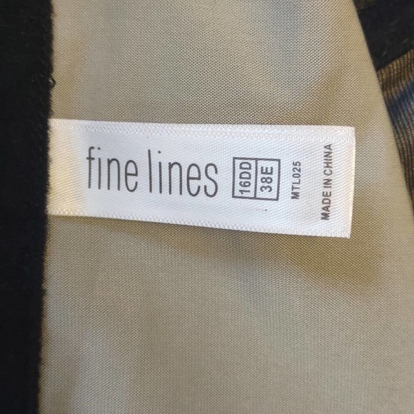 5. Fine Lines 4-Way Convertible Bustier Bra Corset Metallic Gold Black 38E - Picture 5 of 8